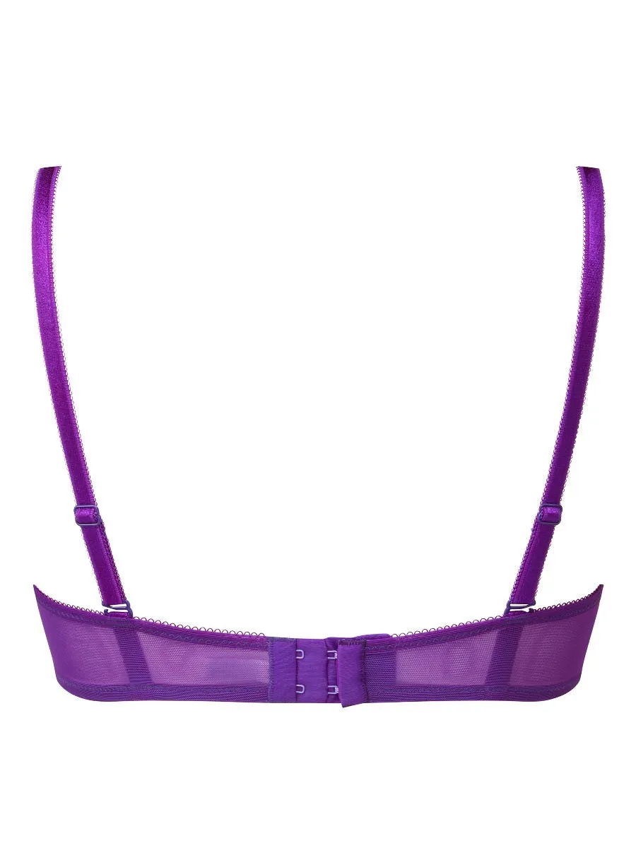 Glossies Lace Sheer Bra In Ultra Violet - Gossard