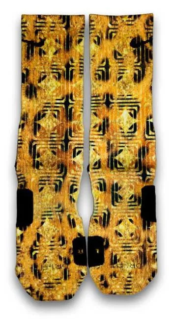Golden Leopard Custom Elite Socks