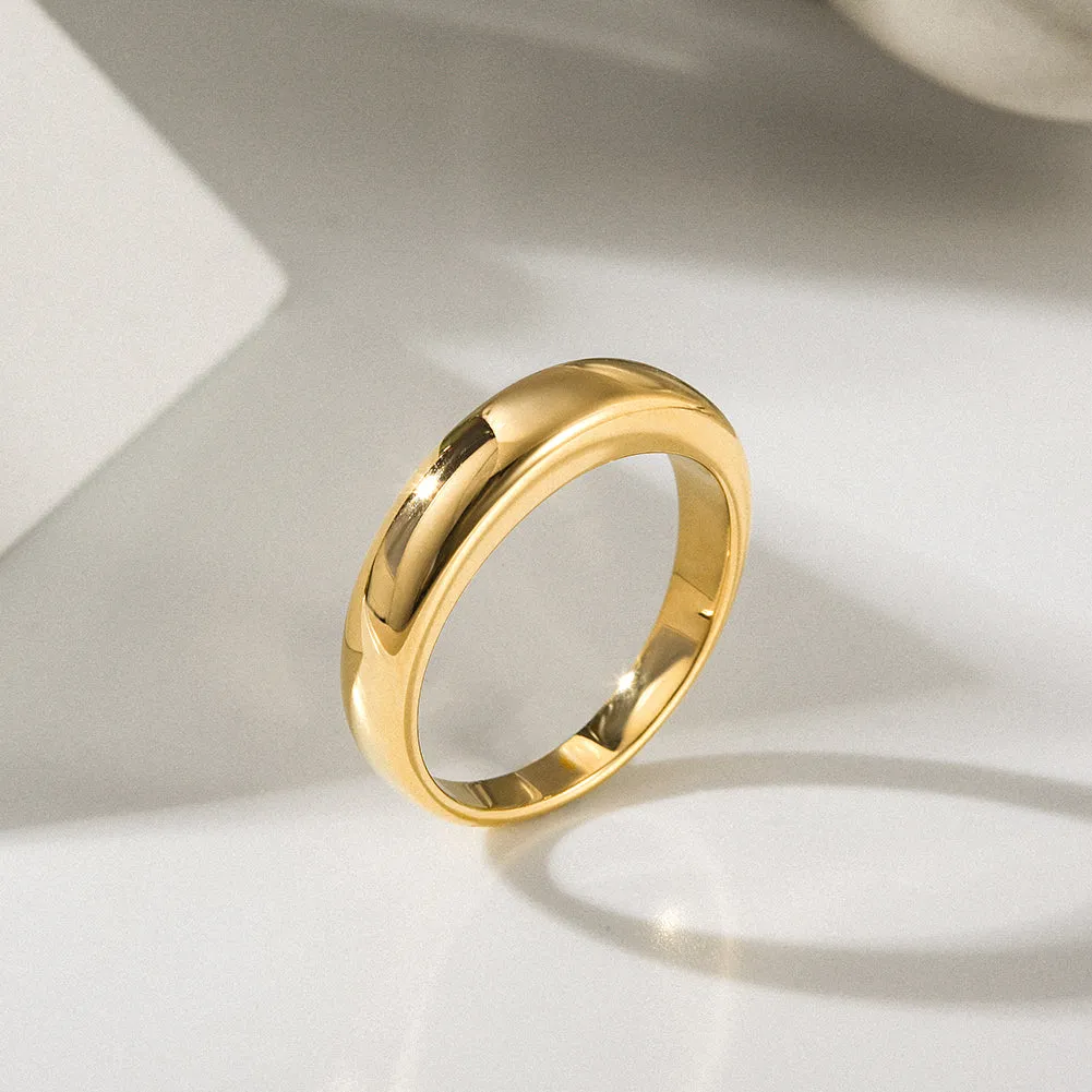 Golden smooth ring-NSR161STGC