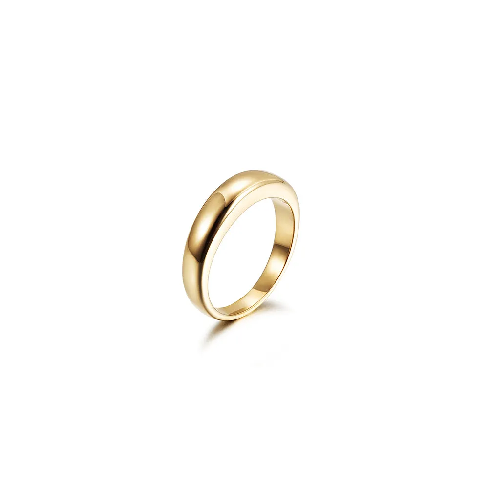 Golden smooth ring-NSR161STGC
