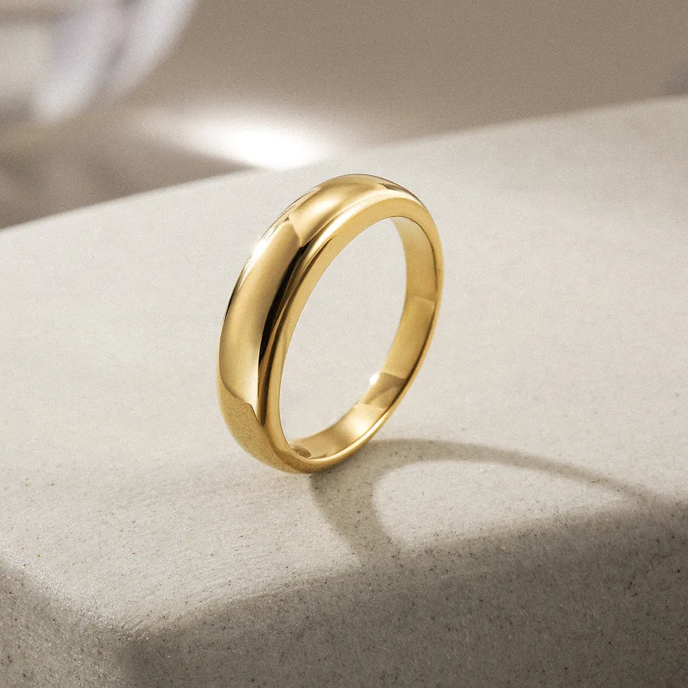 Golden smooth ring-NSR161STGC