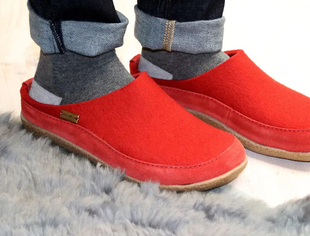 HAFLINGER Clog | Blizzard Skane, Ruby