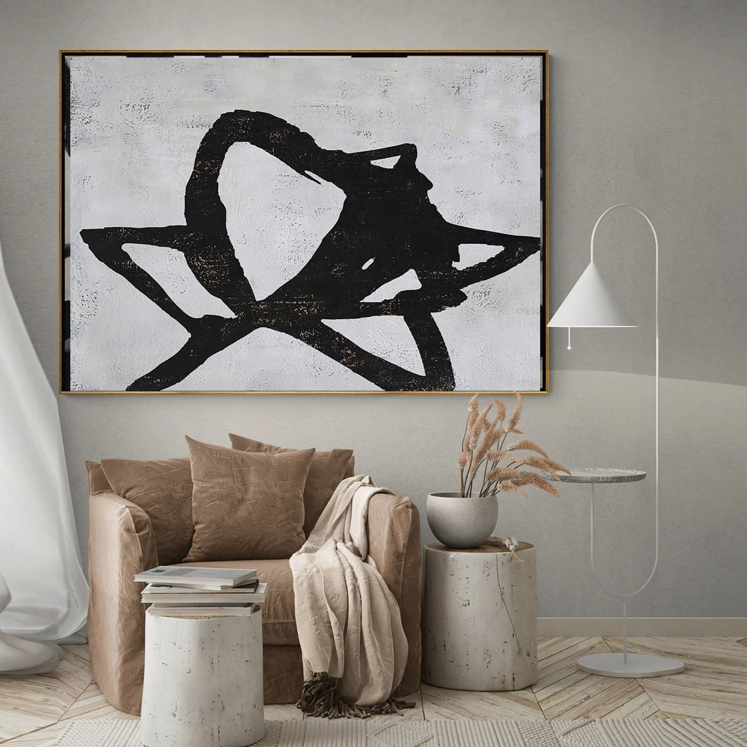 Horizontal Abstract Flower Painting H200H