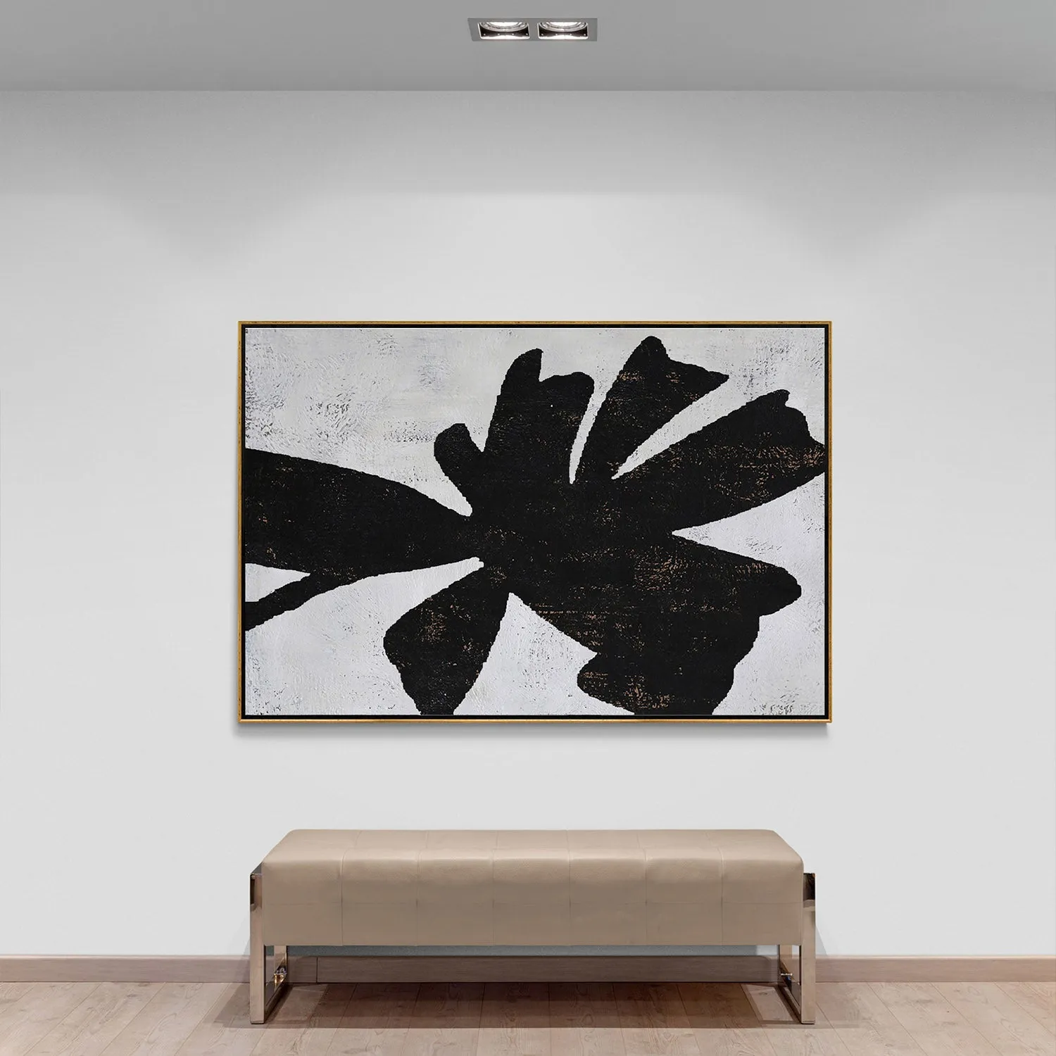 Horizontal Abstract Flower Painting H25H