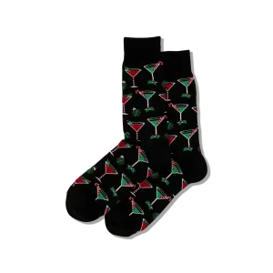 HOTSOX Men's Christmas Cocktails Crew Socks