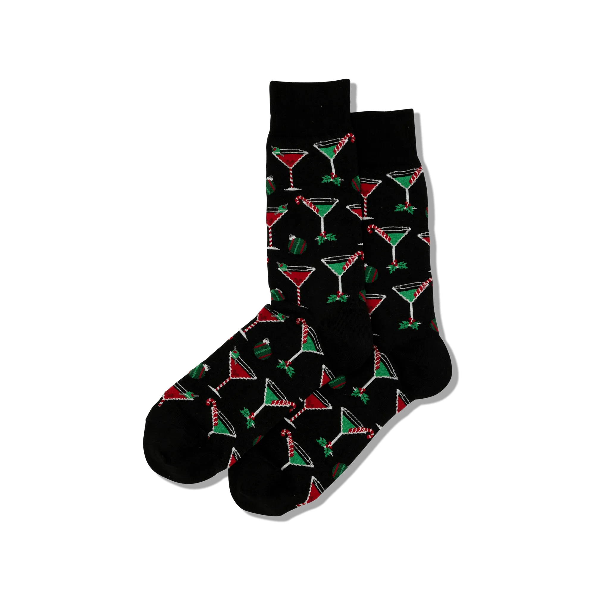 HOTSOX Men's Christmas Cocktails Crew Socks