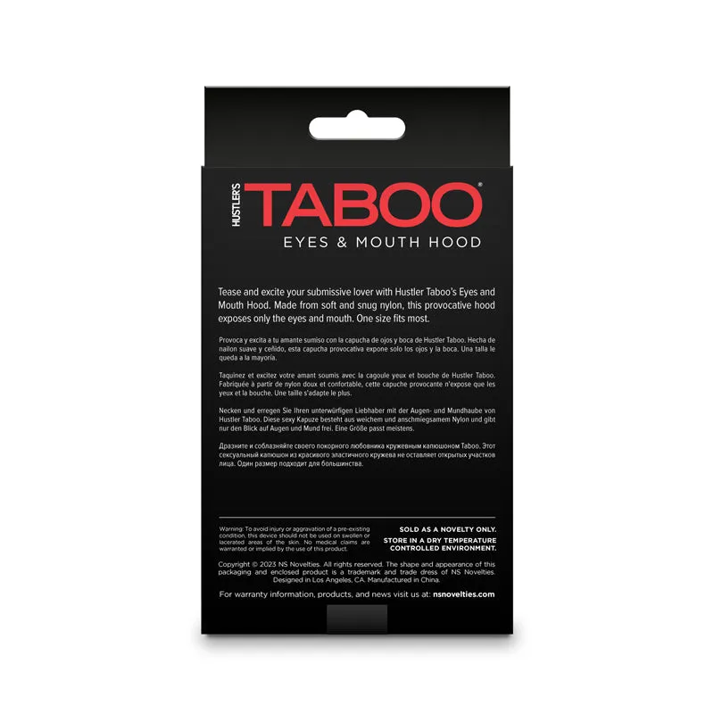 Hustler Taboo - Eyes & Mouth Hood  Black