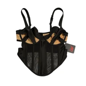 I.AM.GIA. ELOISE BUSTIER IN BLACK AND TAN