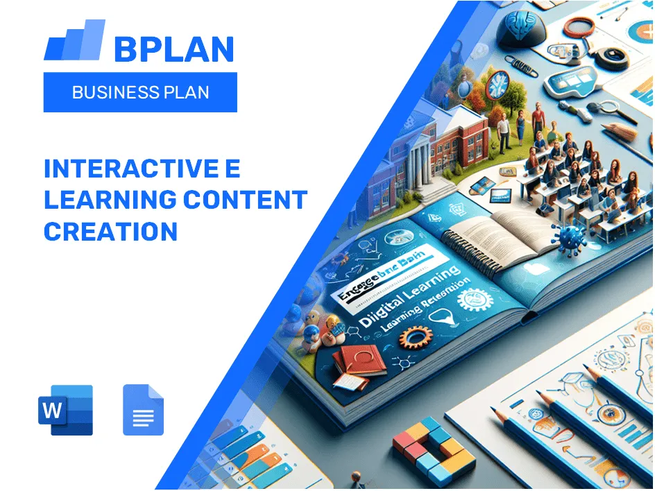 Interactive E Learning Content Creation Business Plan