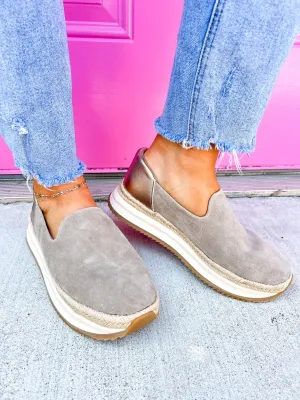Jocelyn Taupe Metallic Suede Espadrille Sneaker