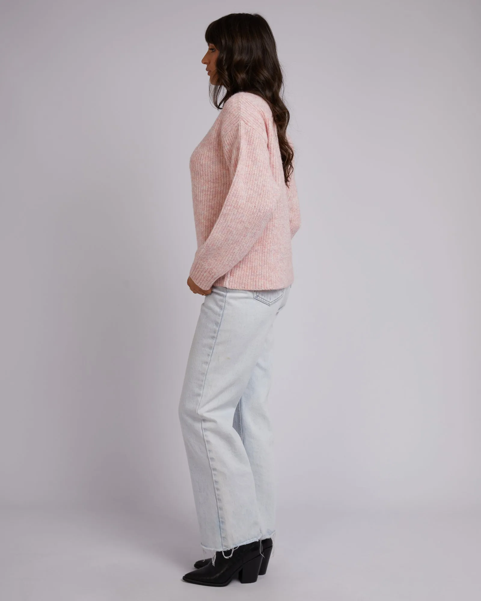 Joey Knit Crew - Pink