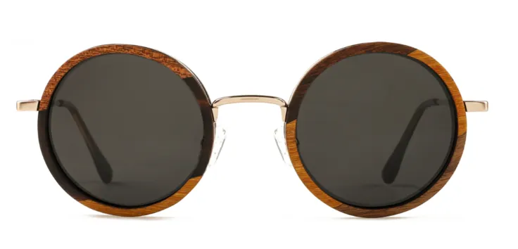 John / Metal x Wood Sunglasses / Polarized Lenses
