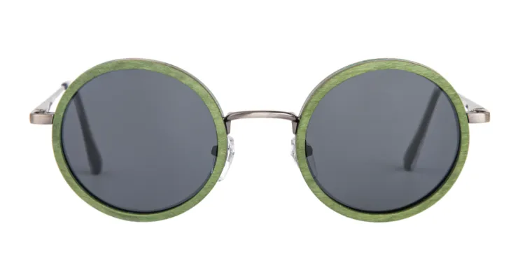 John / Metal x Wood Sunglasses / Polarized Lenses