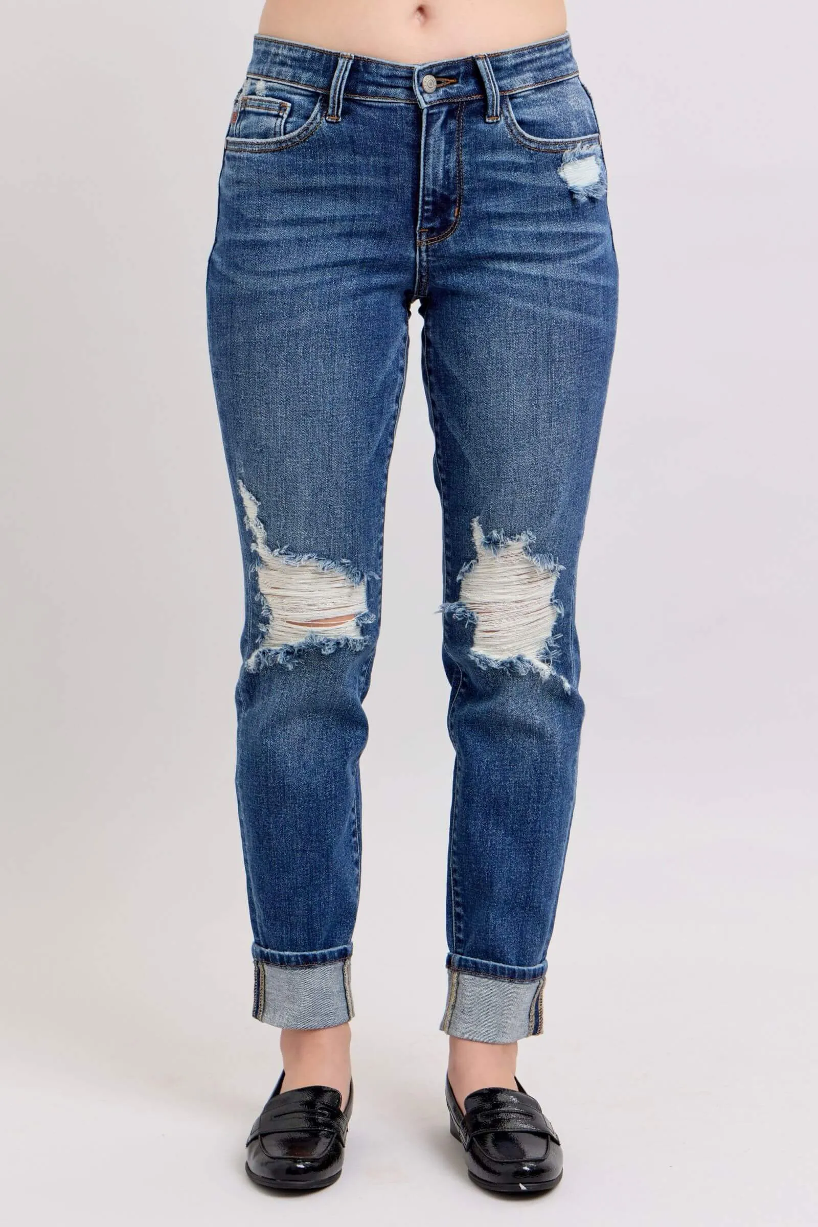 Judy Blue “Urban Edge” Mid Rise Boyfriend Jean