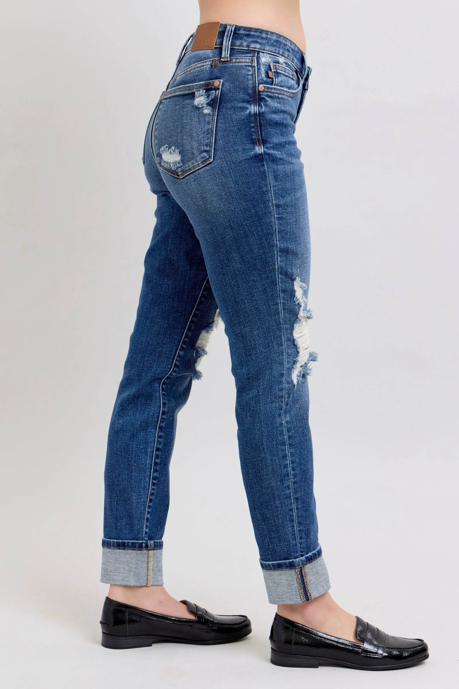 Judy Blue “Urban Edge” Mid Rise Boyfriend Jean