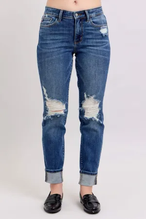 Judy Blue “Urban Edge” Mid Rise Boyfriend Jean