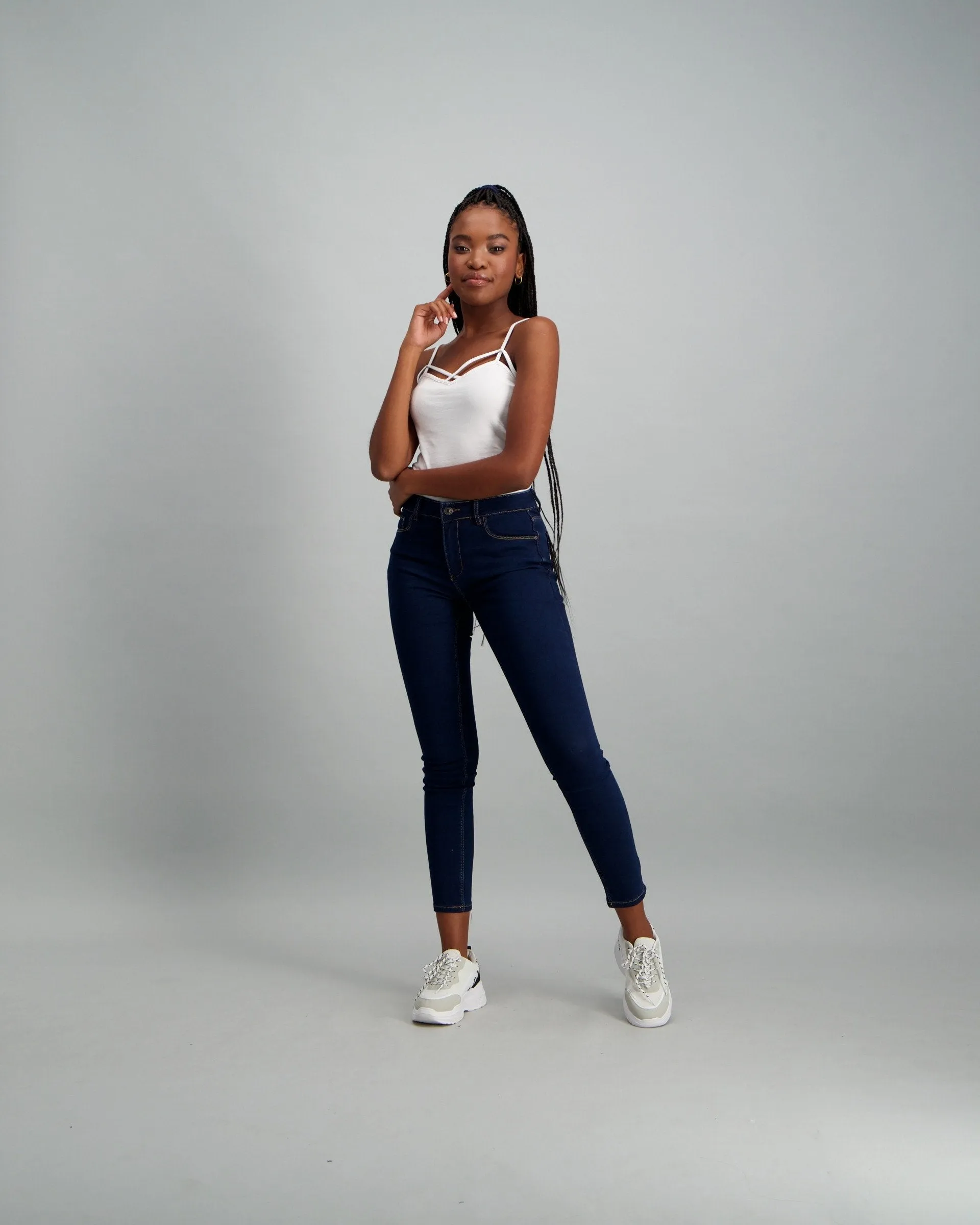 Ladies Dark Blue Skinny Jean