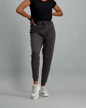Ladies Fleece Track Pant - Charcoal