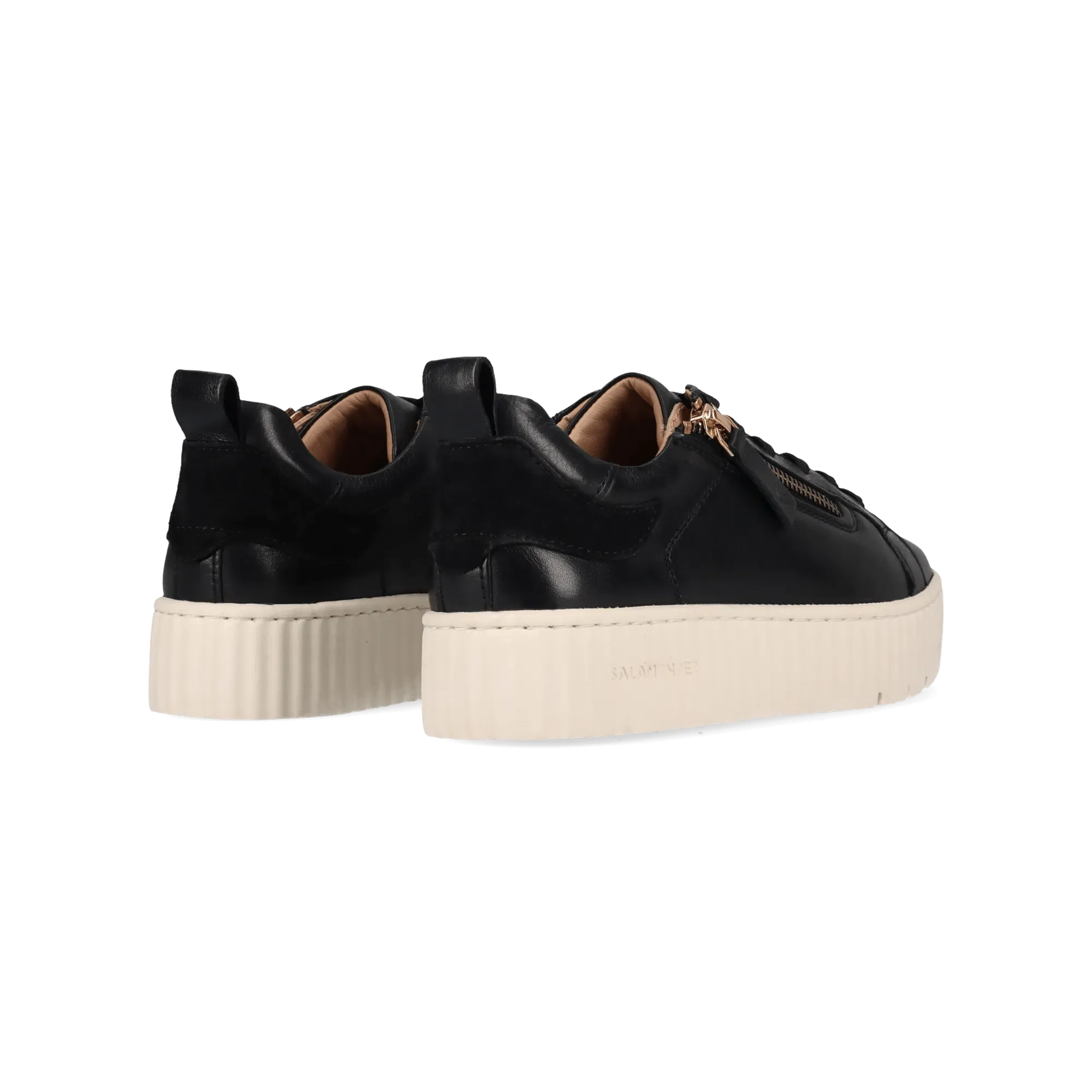 Leder Sneaker schwarz