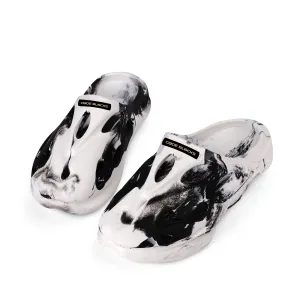 Leisure EVA Two-tone Hollow Out Clogs with Custom Name Logo Sandals