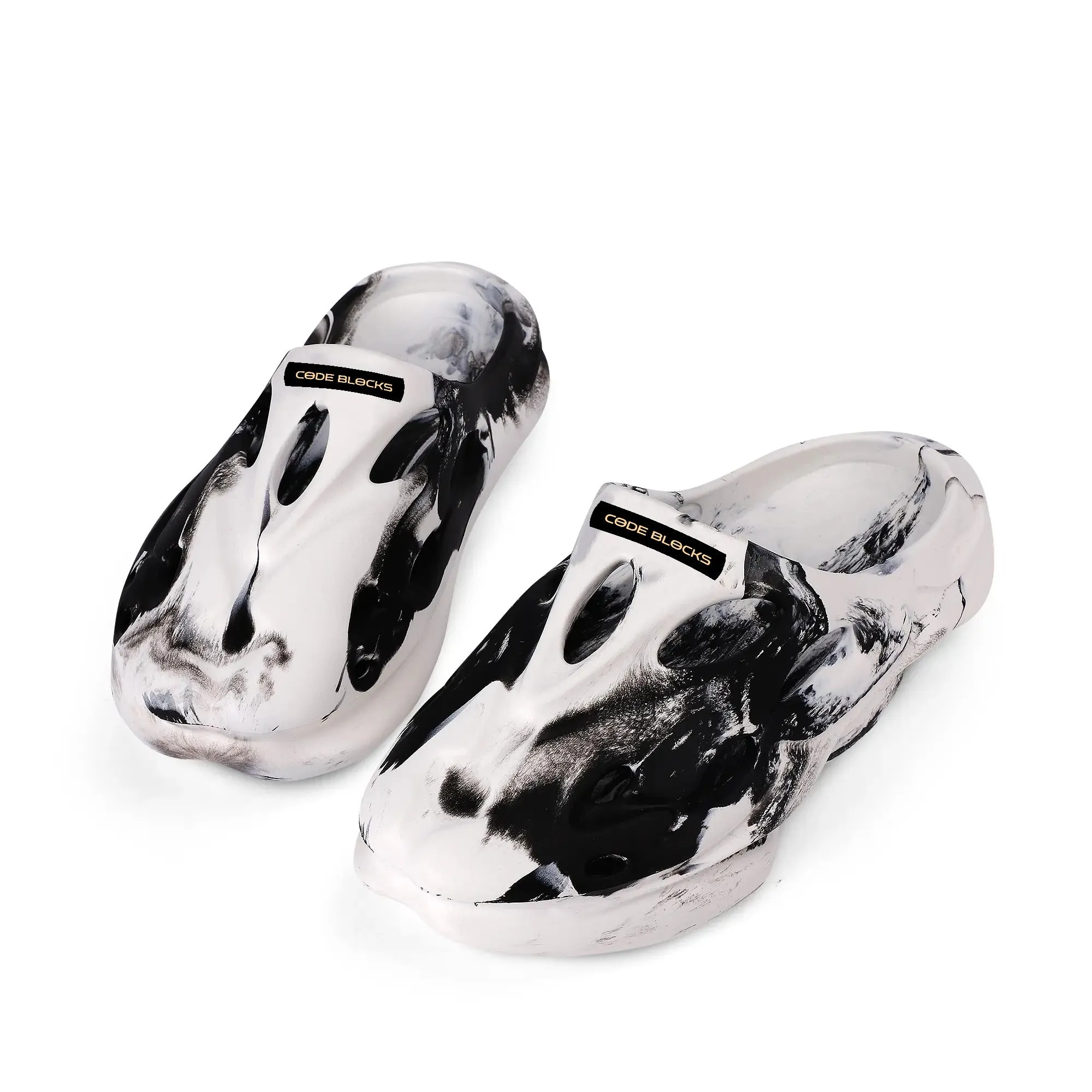 Leisure EVA Two-tone Hollow Out Clogs with Custom Name Logo Sandals