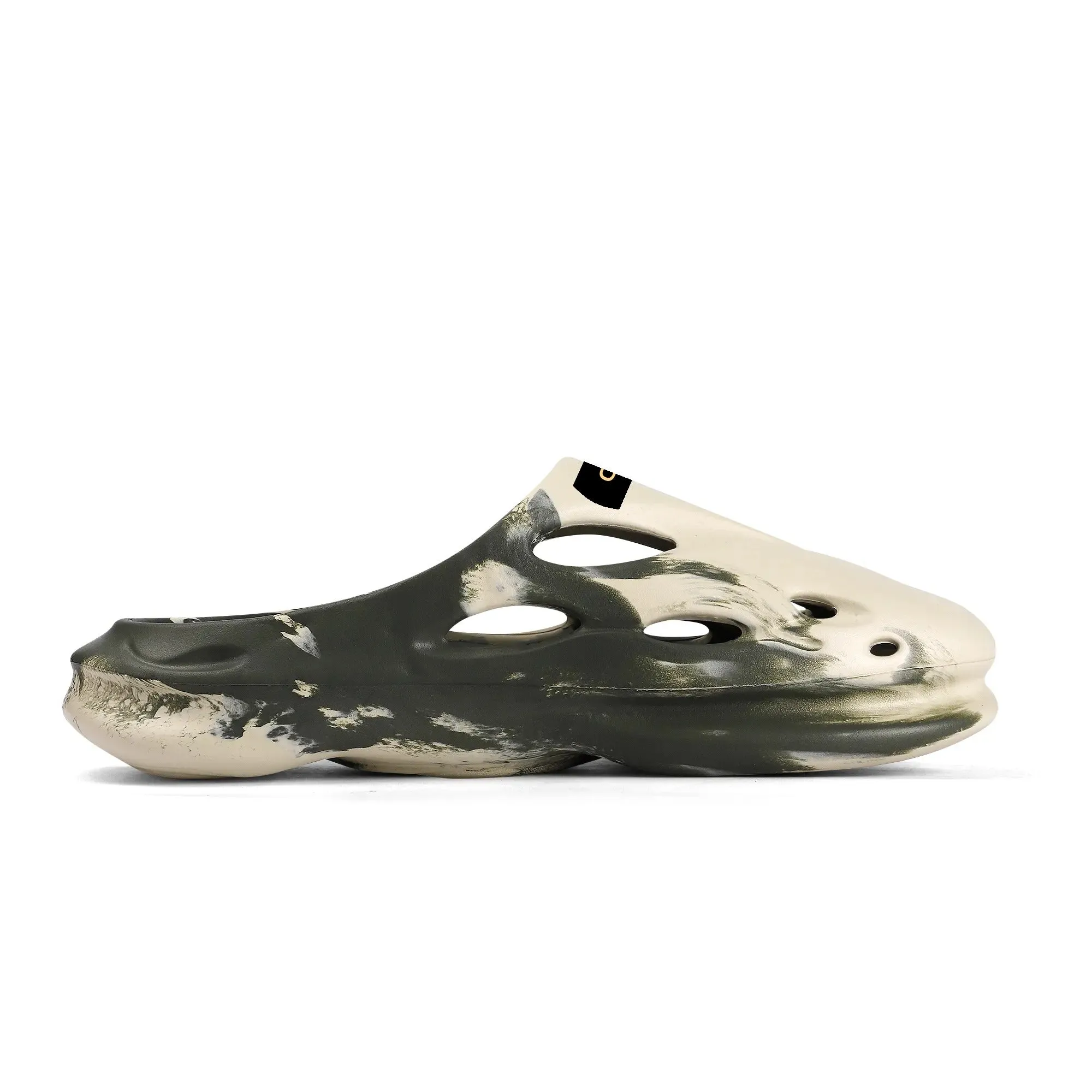 Leisure EVA Two-tone Hollow Out Clogs with Custom Name Logo Sandals