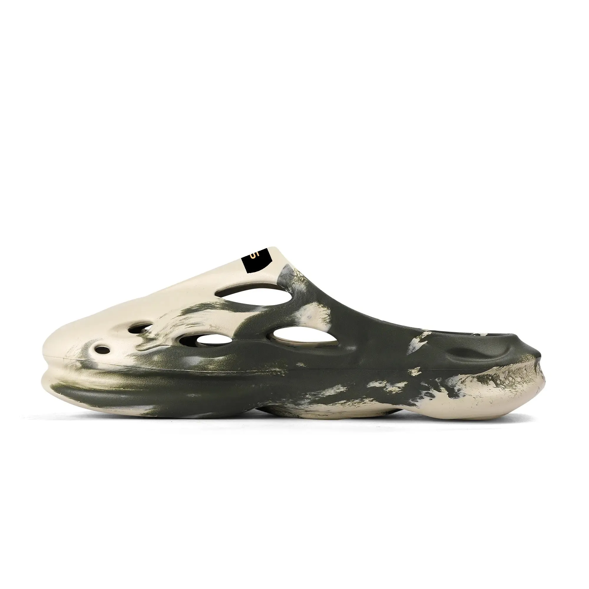 Leisure EVA Two-tone Hollow Out Clogs with Custom Name Logo Sandals