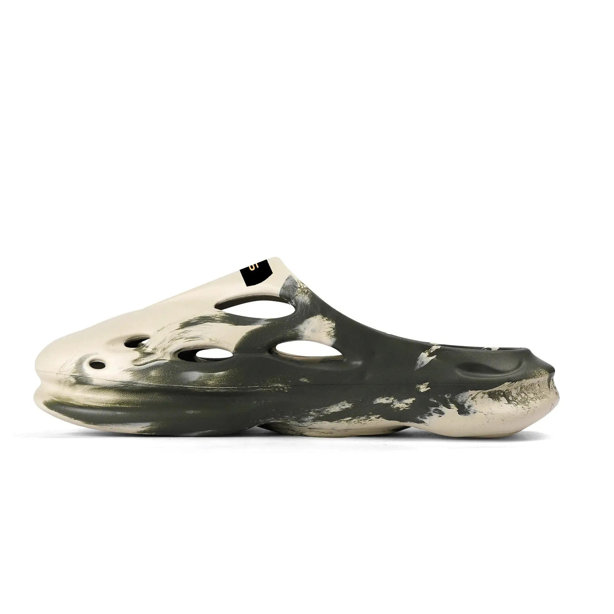 Leisure EVA Two-tone Hollow Out Clogs with Custom Name Logo Sandals