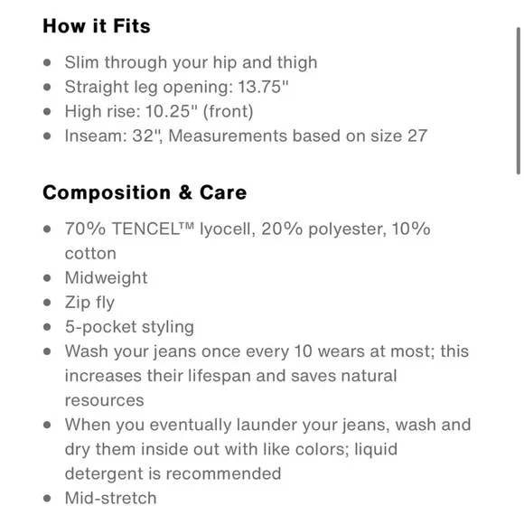Levi’s 724 high rise straight size 24
