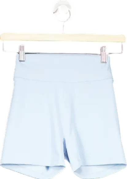 Light Blue High-Waist Biker Shorts S