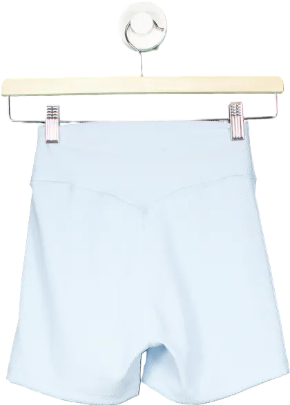 Light Blue High-Waist Biker Shorts S