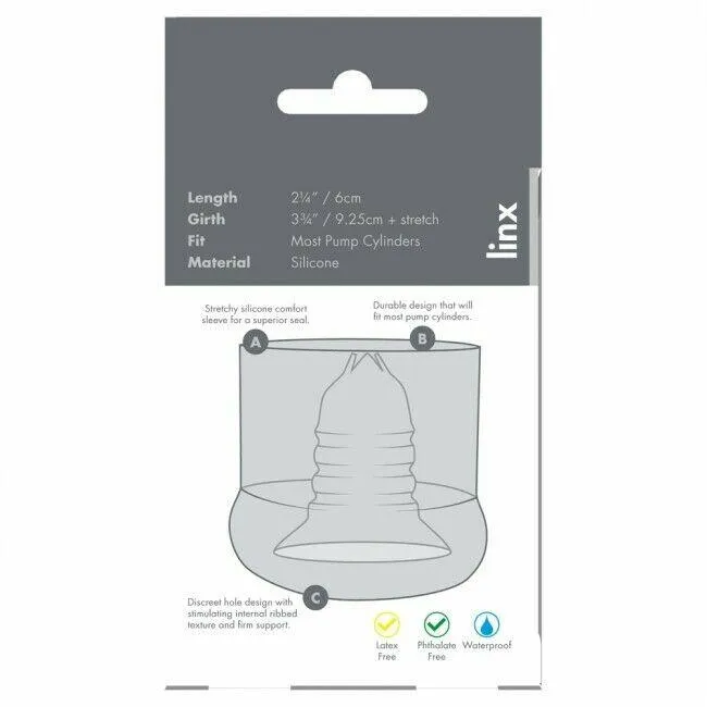 Linx Deluxe Snug Pump Sleeve - Ribbed Male Masturbator Sleeve