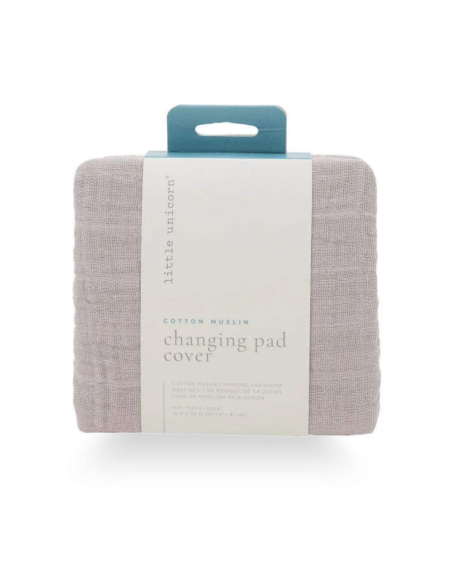Little Unicorn Cotton Muslin Changing Pad Cover (Porpoise)