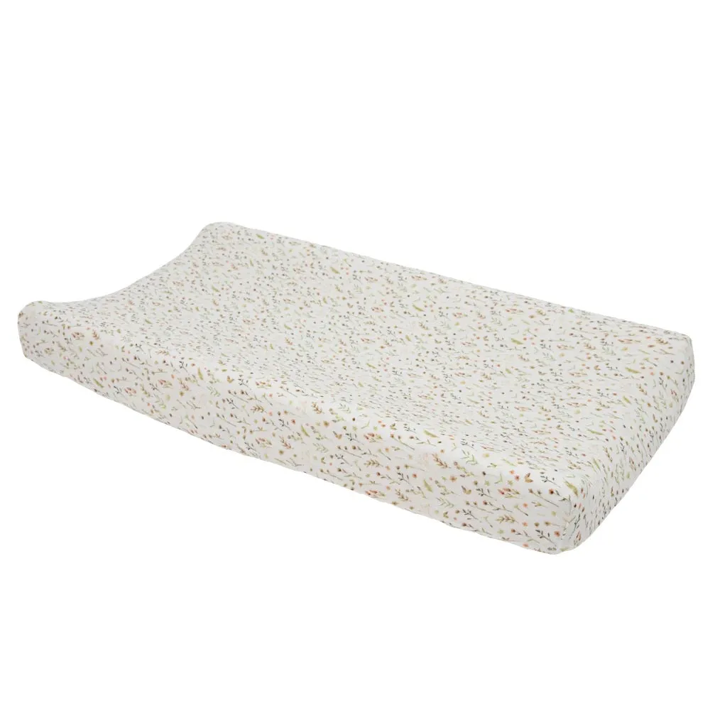 Little Unicorn Organic Cotton Muslin Changing Pad Cover (Floral Field)