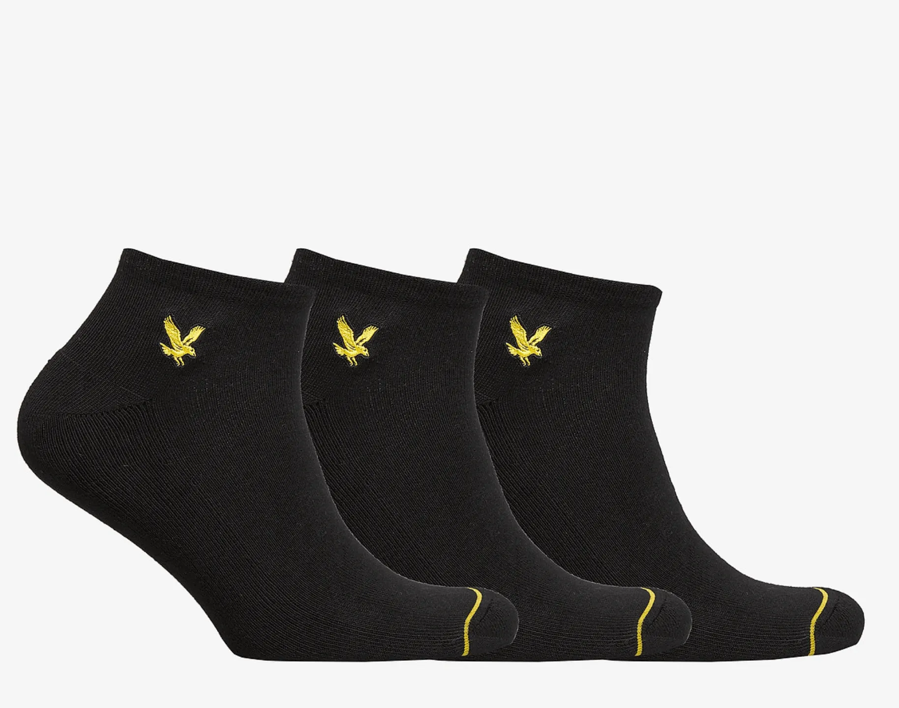 Lyle & Scott Ross 3 Pack Trainer Socks - White, Black, Multi 7-11 UK
