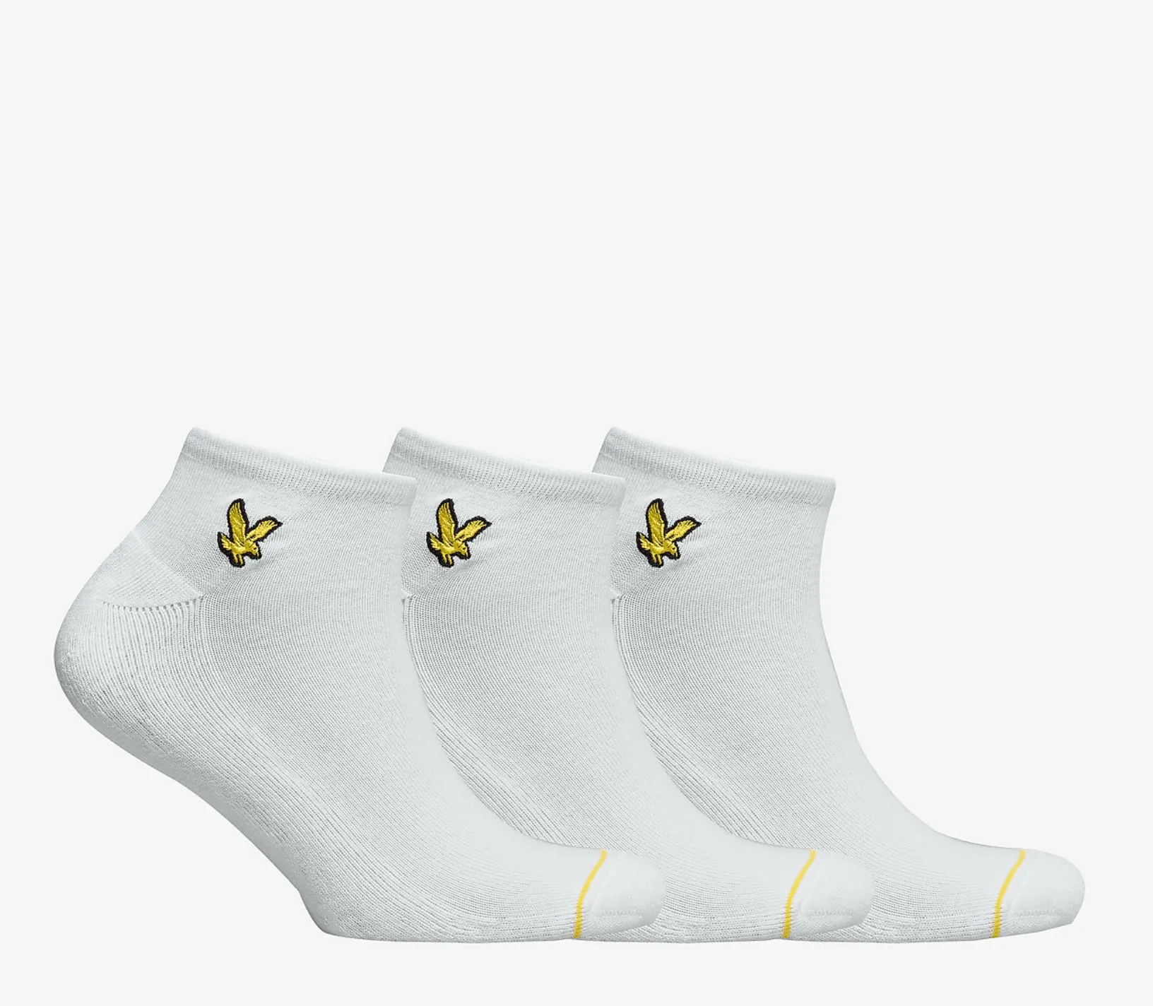 Lyle & Scott Ross 3 Pack Trainer Socks - White, Black, Multi 7-11 UK