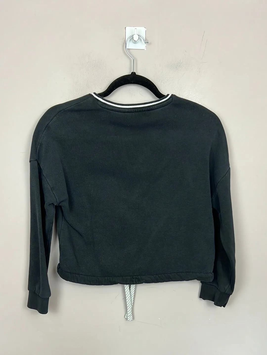 M&S Black cropped future sweatshirt 10-11y