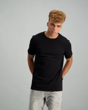 Men's Stretch Basic Crew Neck Slim T-Shirt - Black