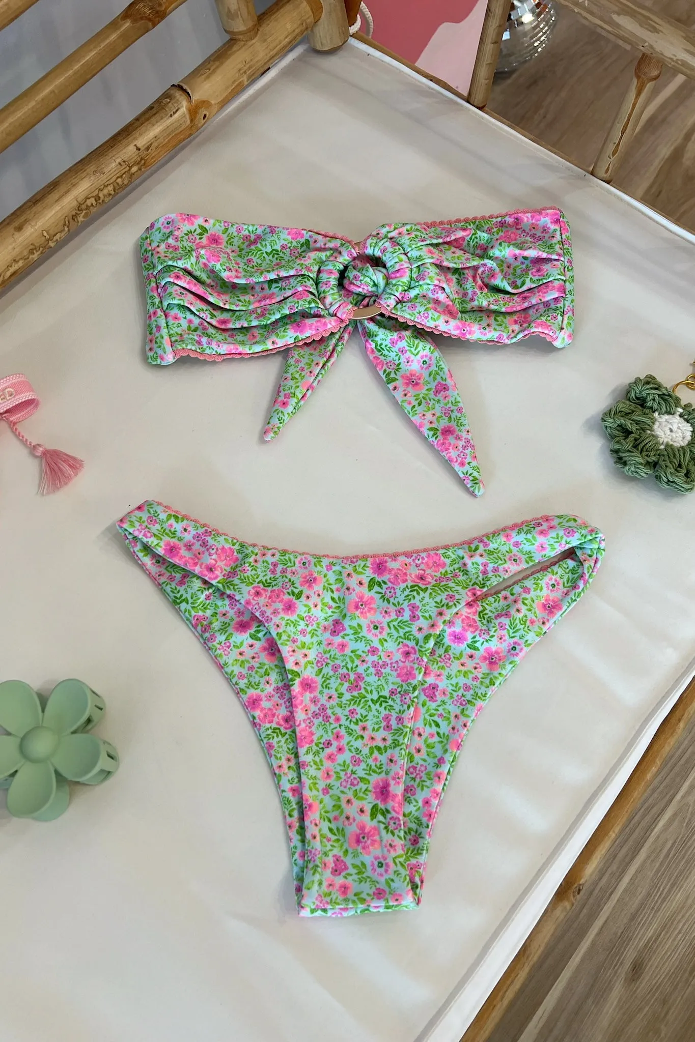 Minimal Cheeky Bikini Bottom in Forbidden Love