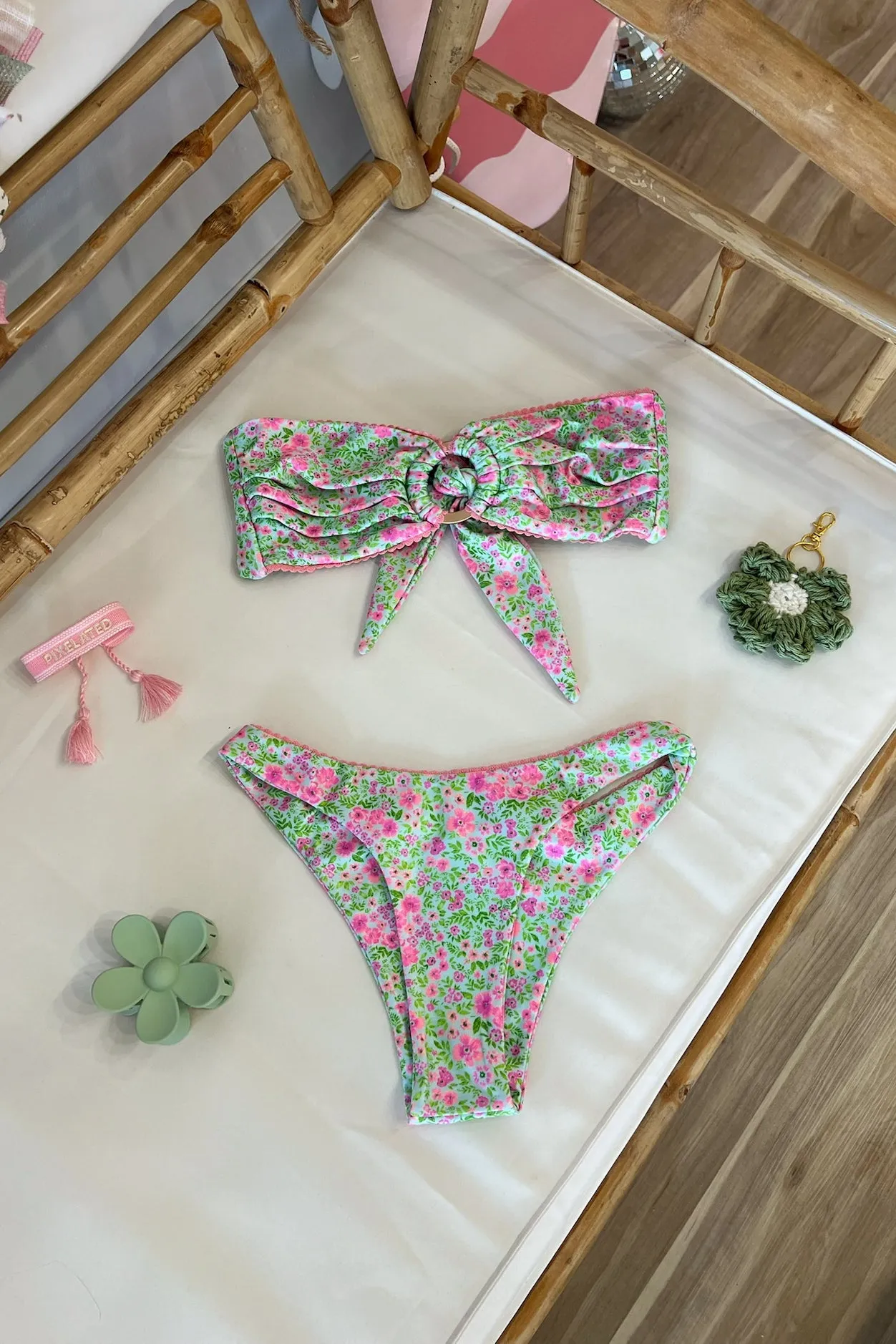 Minimal Cheeky Bikini Bottom in Forbidden Love