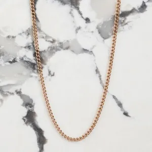 Minimal Cuban Chain - Rose Gold