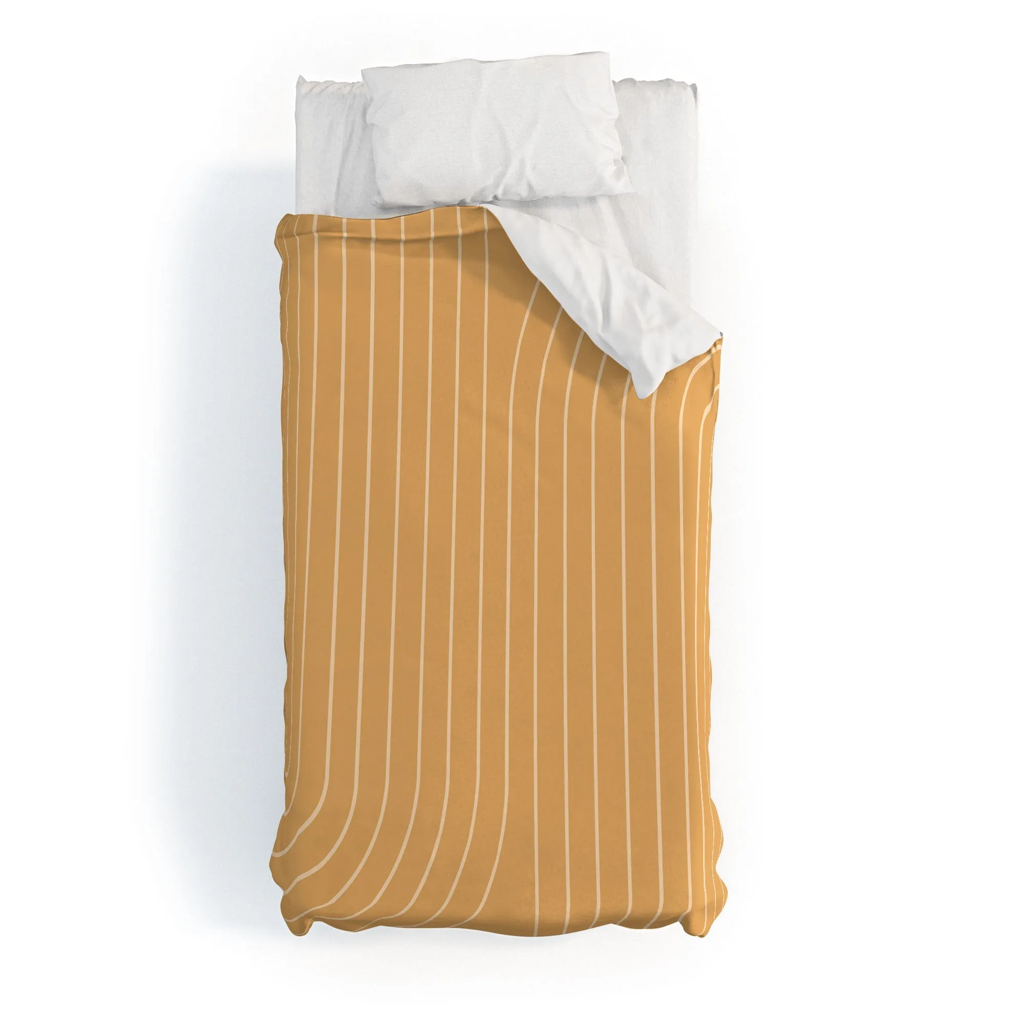 MINIMAL LINE CURVATURE ORANGE DUVET / COMFORTER