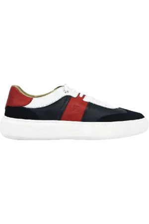 MMS Leather Italian Navy Red Sneaker