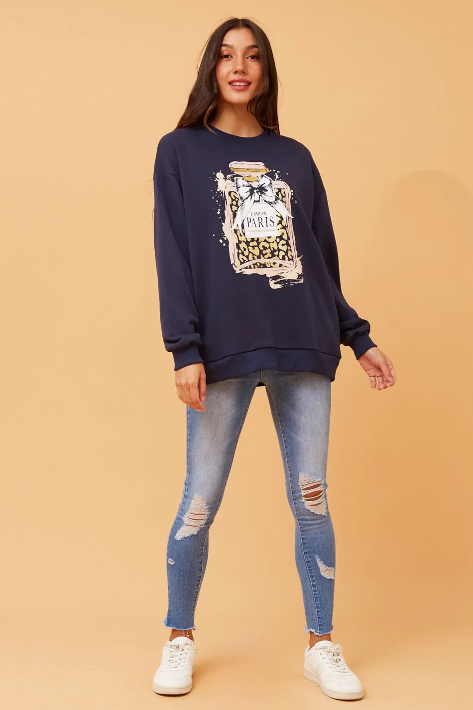 Navy Blue Graphic Windcheater