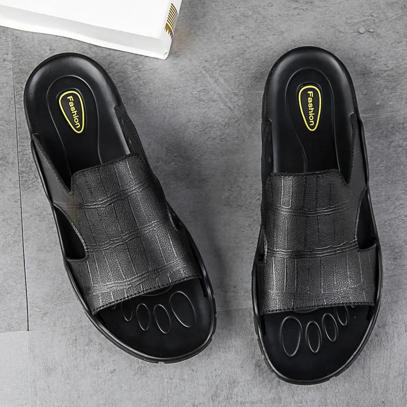New 2024 Large Size 37-52 Men Cork Slippers Summer Casual Double Buckle Non-slip Clogs Slides Slip on Flip Flop Men Shoes Unisex