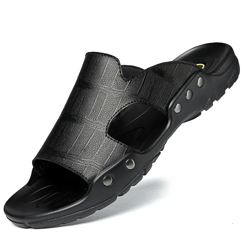 New 2024 Large Size 37-52 Men Cork Slippers Summer Casual Double Buckle Non-slip Clogs Slides Slip on Flip Flop Men Shoes Unisex