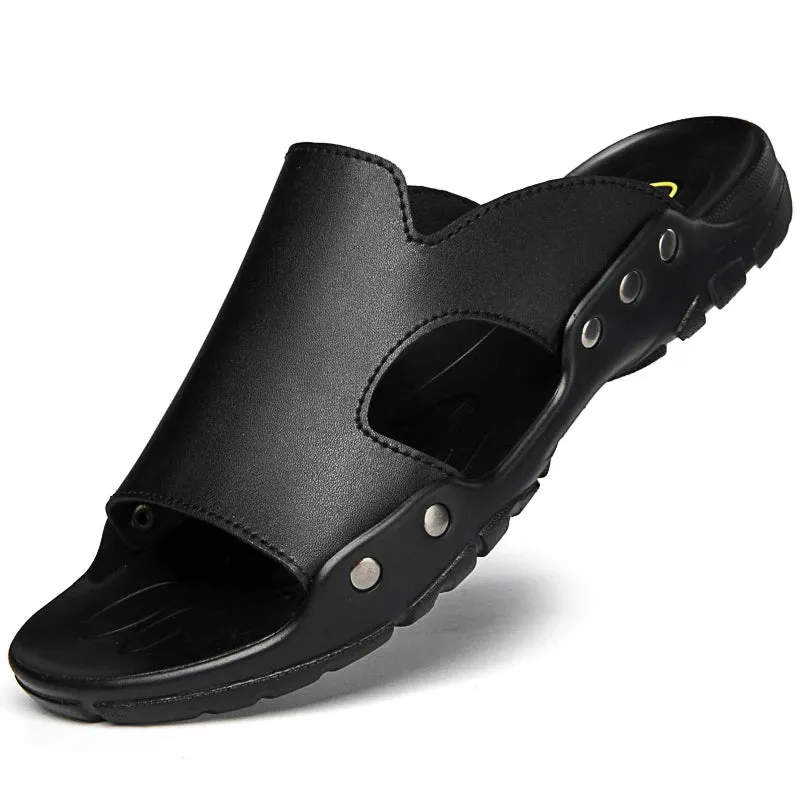 New 2024 Large Size 37-52 Men Cork Slippers Summer Casual Double Buckle Non-slip Clogs Slides Slip on Flip Flop Men Shoes Unisex