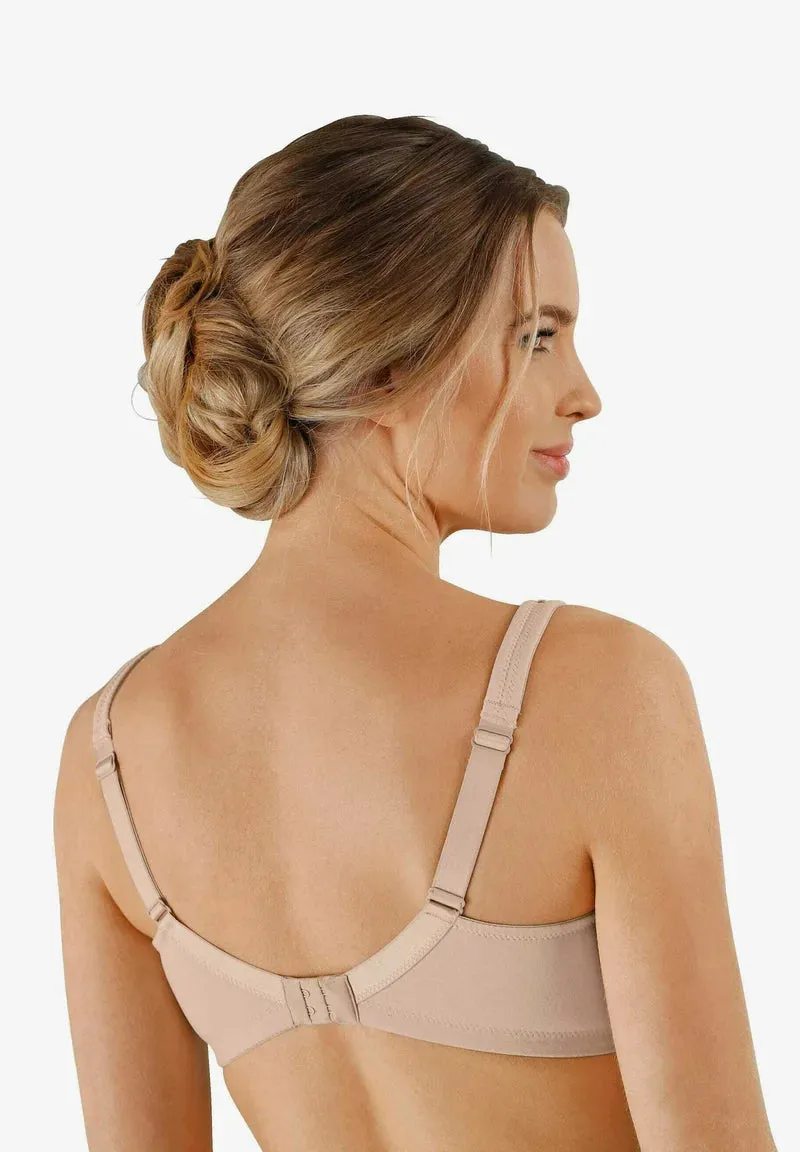 New George Full Coverage T-shirt bra with supportive satin adjustable straps, size 38DD, also fits 40D