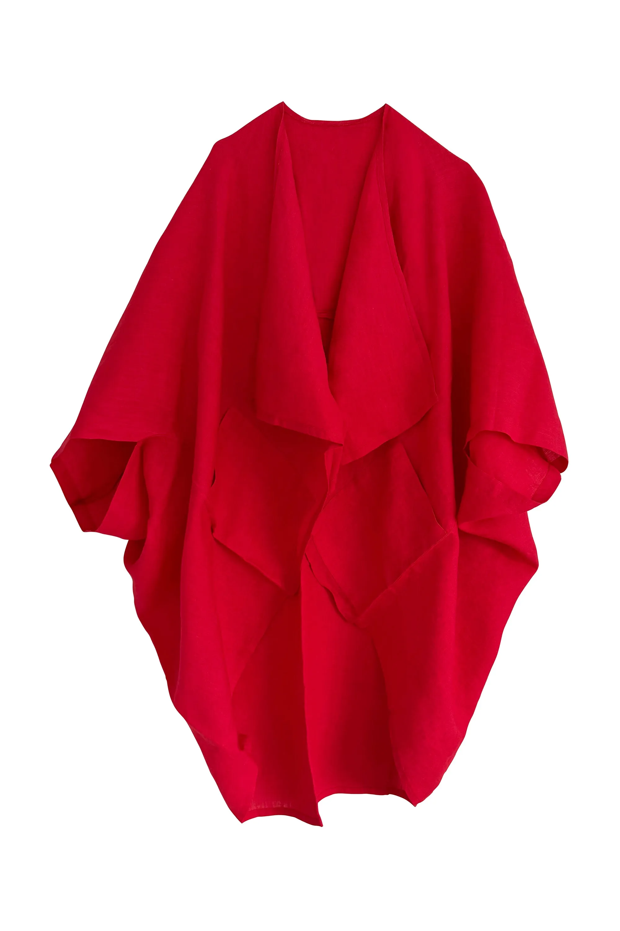 NEW! LINEN Kimono True Red