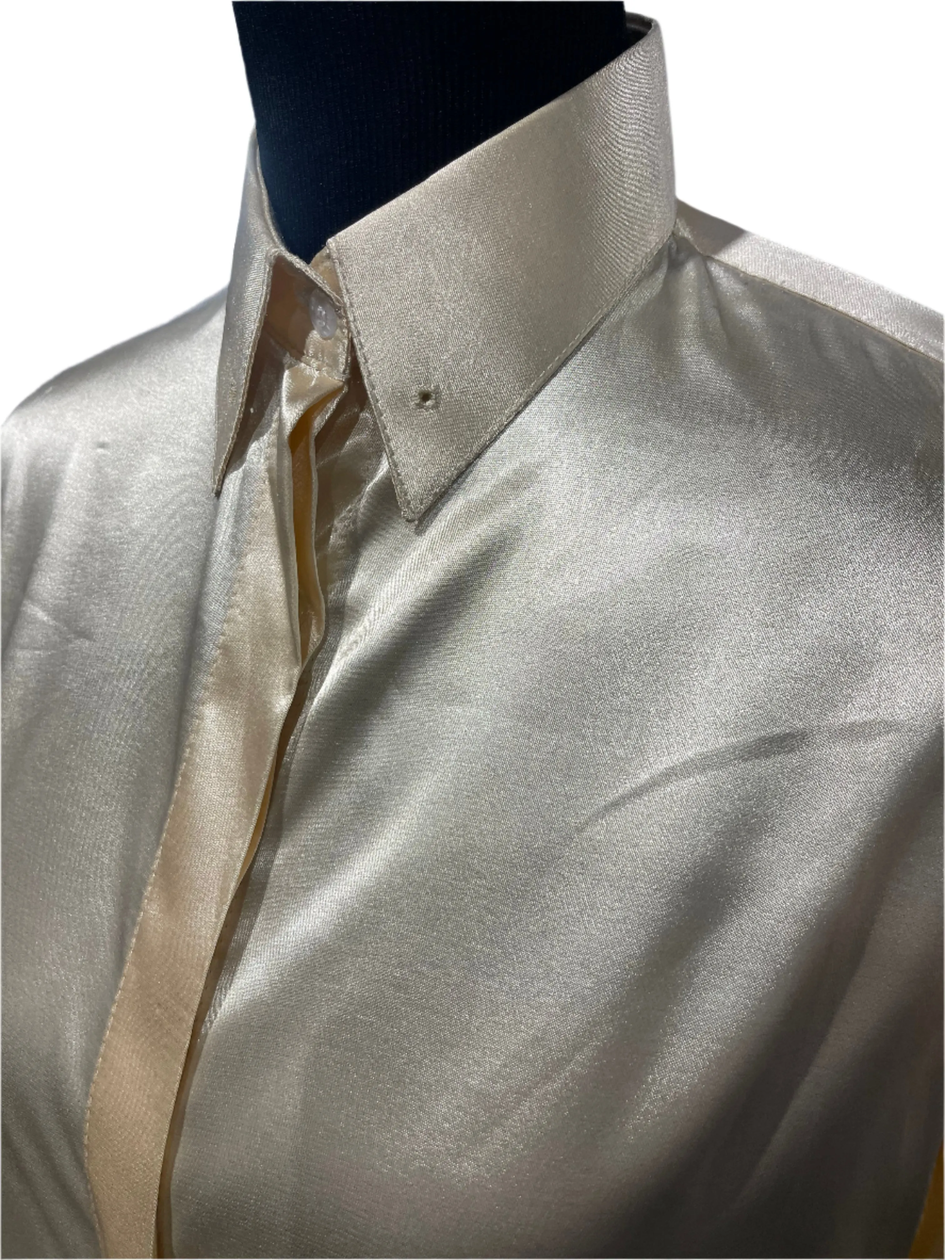 New, MTC Cream Silk Shirt